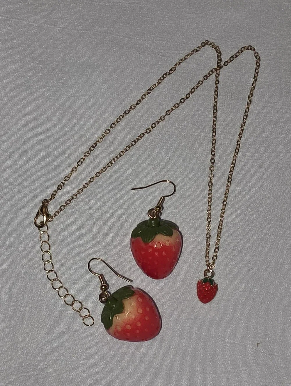 Strawberry Necklace / Earrings